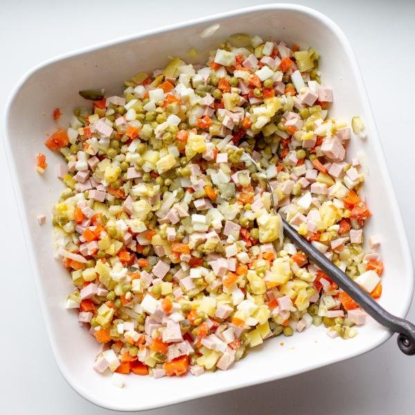 Mixed salad ingredients