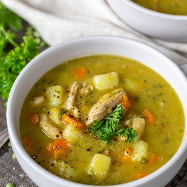 Split Pea Soup in a bowl