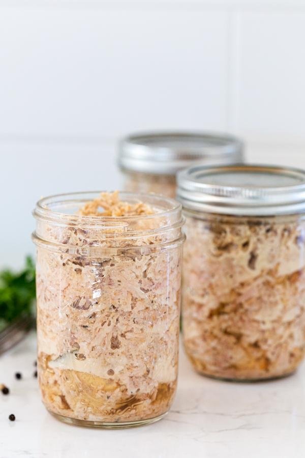 Stewed meat in a jar