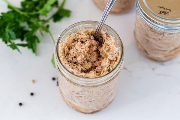 stewed meat in a jar