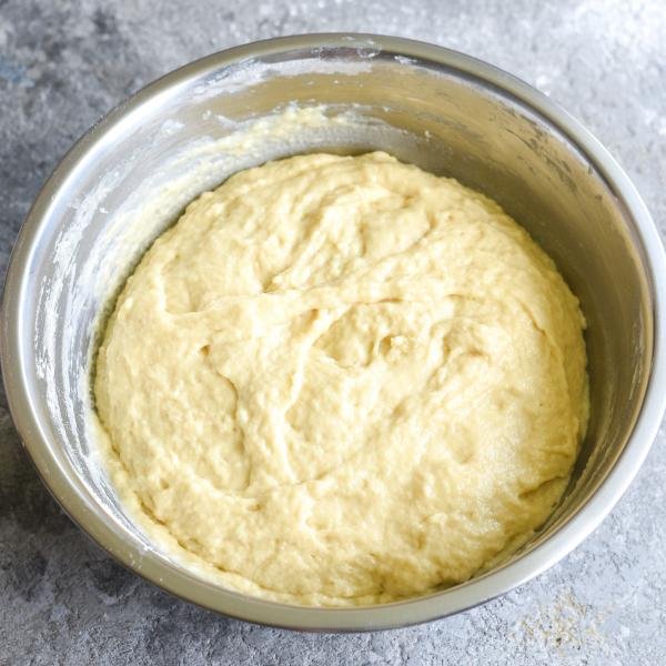 Vatrushka dough in a bowl