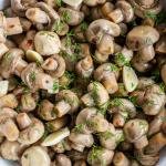 pickled mushrooms in a bowl