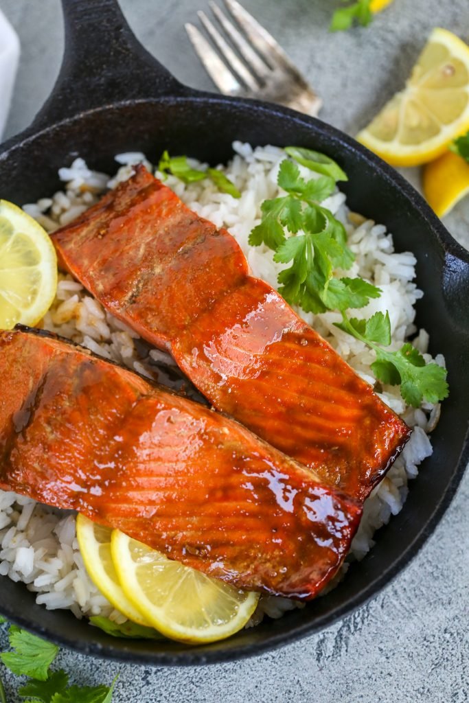 Brown Sugar Glazed Salmon Recipe Momsdish