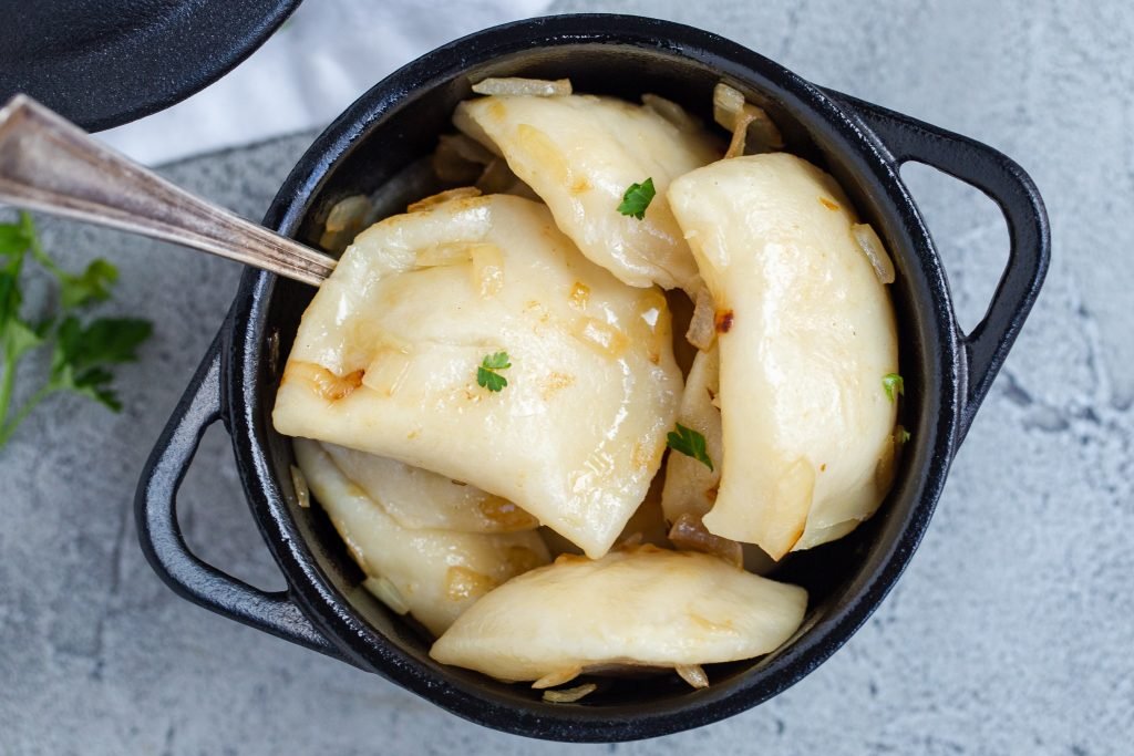 Pierogi in a bowl 