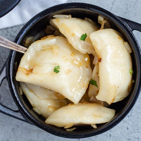 Pierogi in a bowl