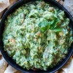 Guacamole on a plate