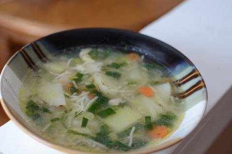Fresh Garden Soup in a bowl