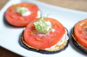 Eggplant appetizer on a plate