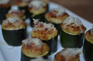 Stuffed Zucchinis Cups on a plate