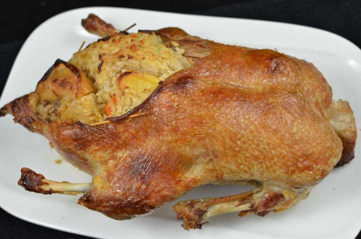 roast duck and stuffing