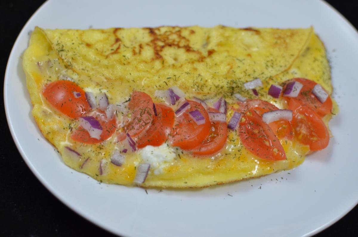 Tomato Three Cheese Omelet Momsdish