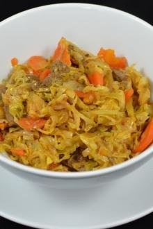 Stewed Cabbage with Meat in a bowl