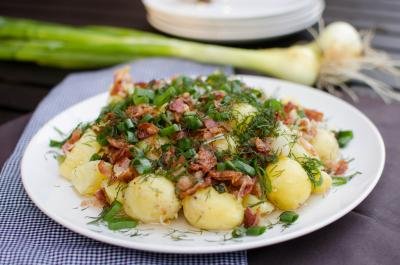 Herb Garden Potatoes on a large serving plate