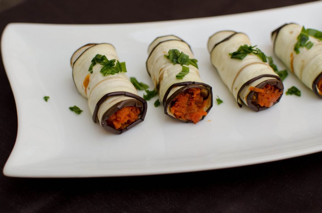 Eggplant Roll Up Appetizer 