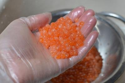Caviar in a hand