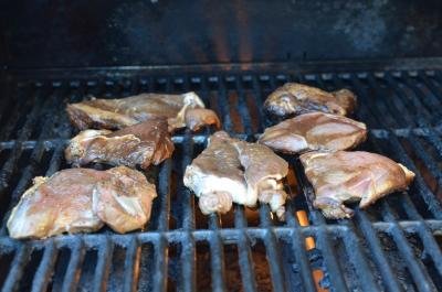 Lamb on a grill