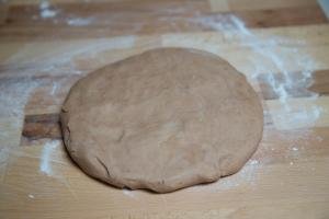 Dough on a floured cutting board
