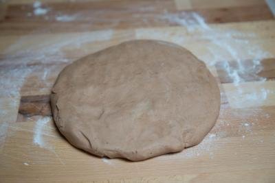 Dough on a floured cutting board