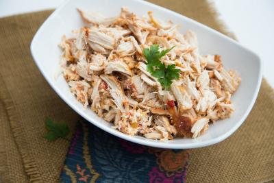 Mexican Crock Pot Chicken in a bowl