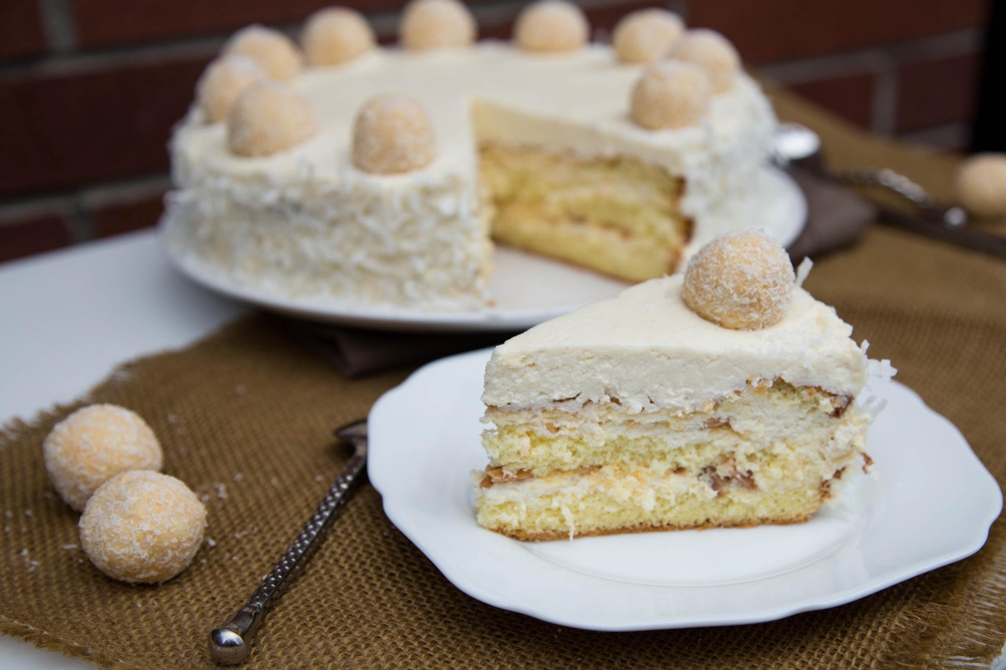 Ferrero Raffaello Cake Recipe - Momsdish