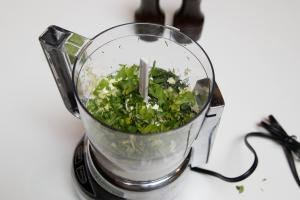 All the ingredients for ranch placed into a blender