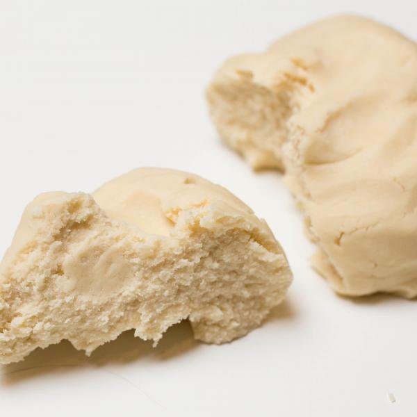 Dough divided into 2 equal pieces