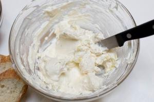 Cream cheese mixture in a bowl