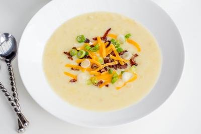 Creamy Potato Soup in a bowl