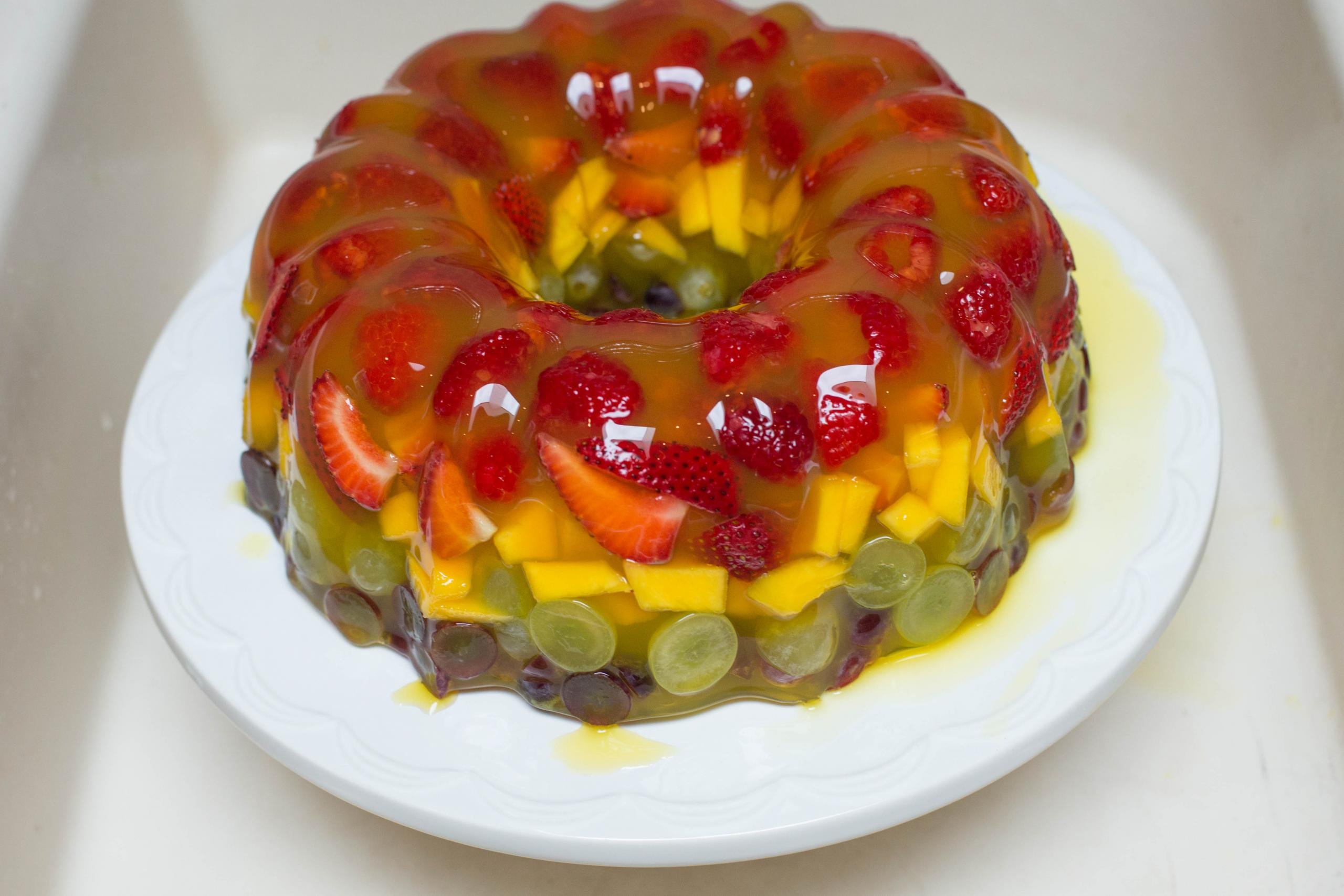 Jelly fruit cake stock photo. Image of food, snack, treat - 96963834