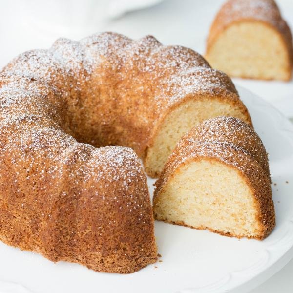 Apple Cake on a serving tray