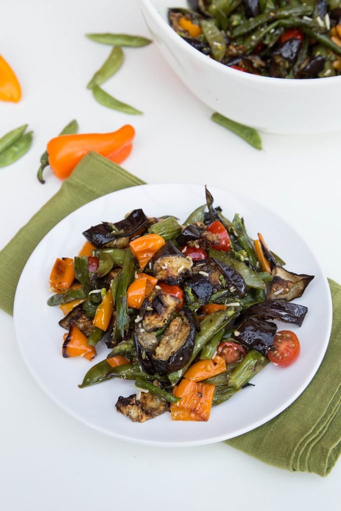 Roasted Vegetable Salad on a plate