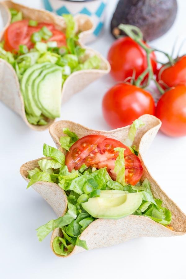 Tostada Salad on a plate