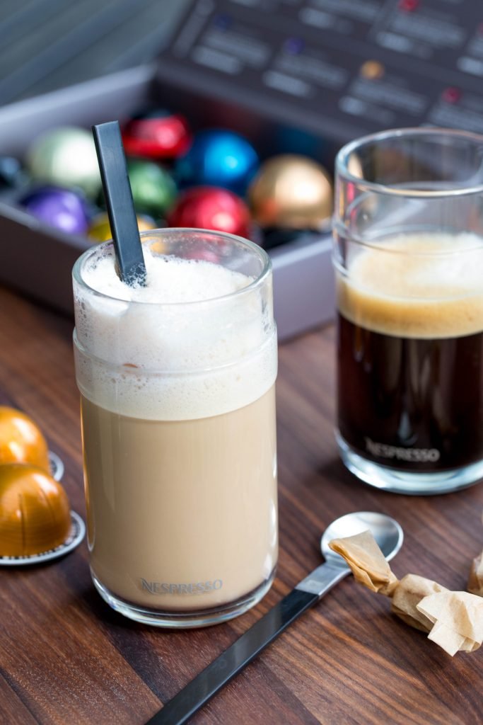 Latte with Nespresso (Caramel and Chocolate) - Momsdish