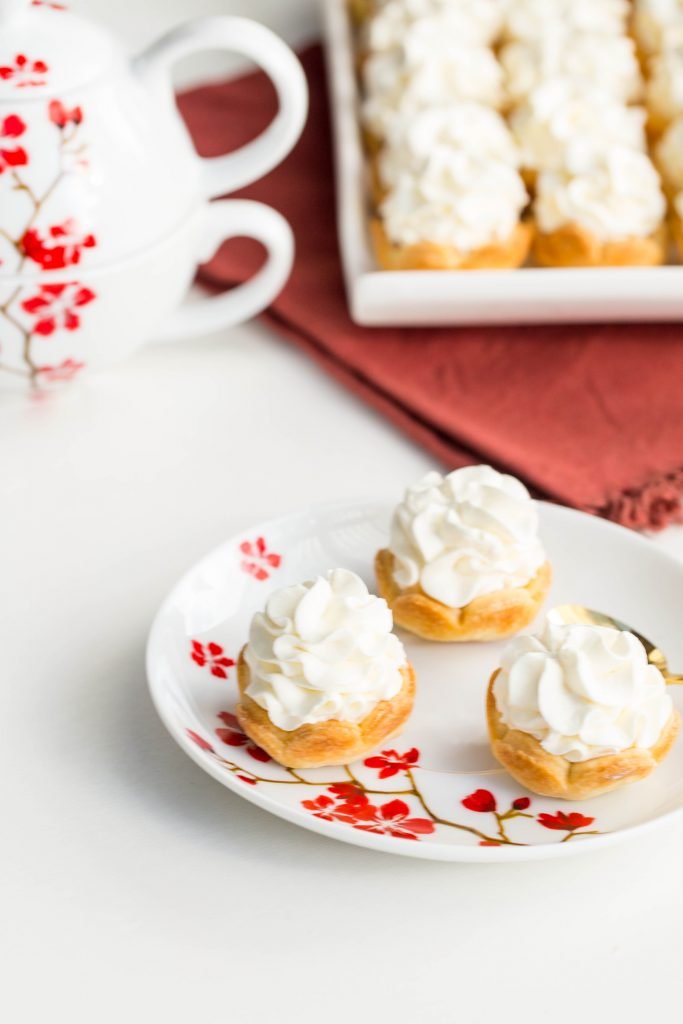 3 Cream Jam Tarts on a little plate