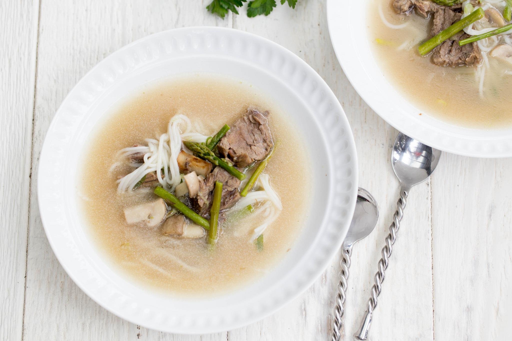 Rice Noodle Soup with Beef - Momsdish