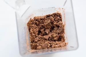 Healthy Chocolate Coconut Bar ingredients in a blender