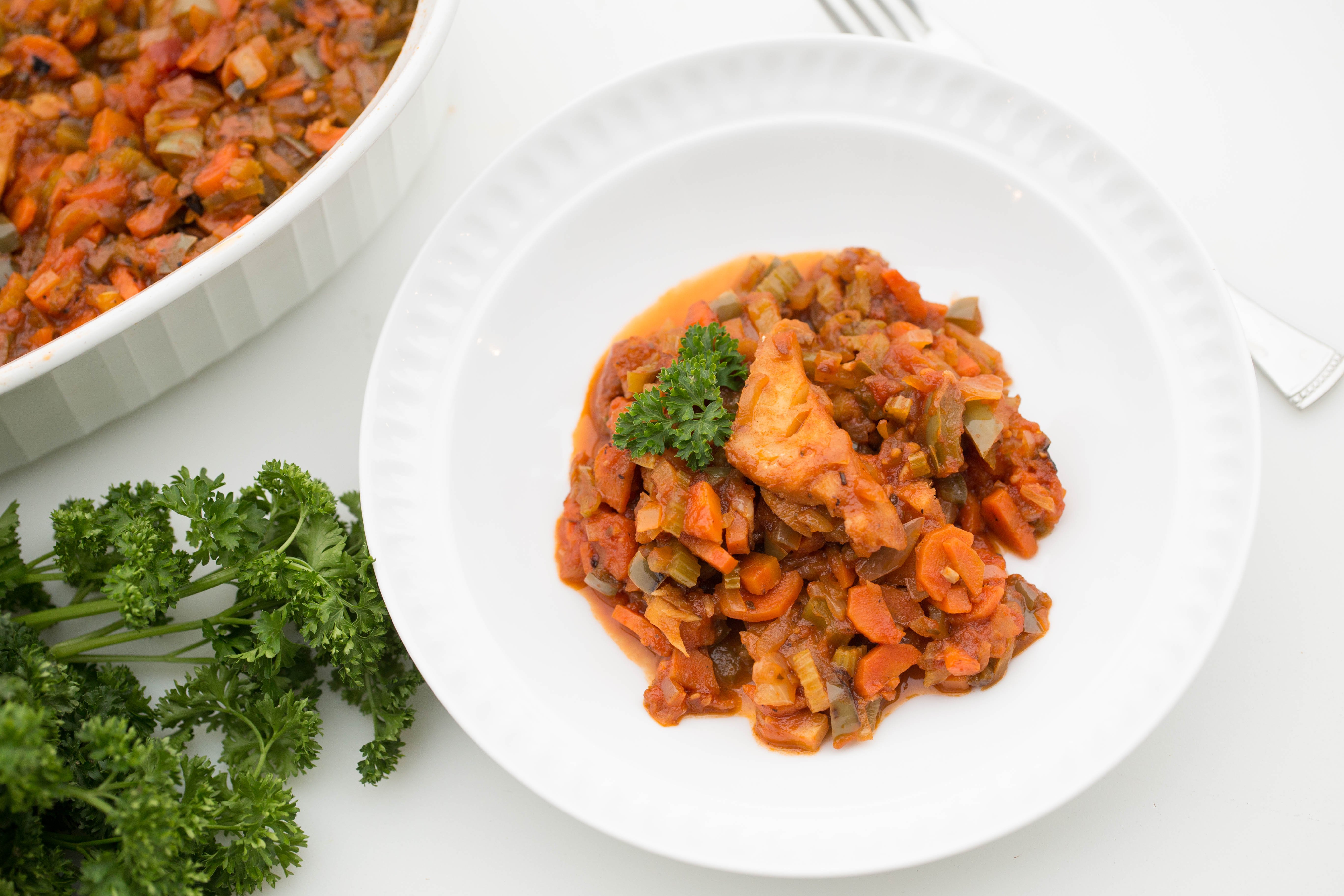 Baked Cod with Vegetables Recipe Momsdish