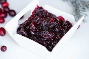 Easy Cranberry Sauce in a little bowl