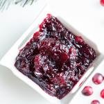 Easy Cranberry Sauce in a little bowl