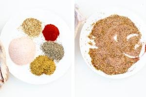 Spices combined on a plate.