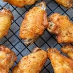 Air Fryer Chicken wings in a cooling tray
