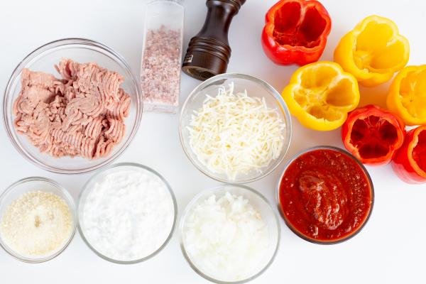 Ingredients for the recipe on a tray