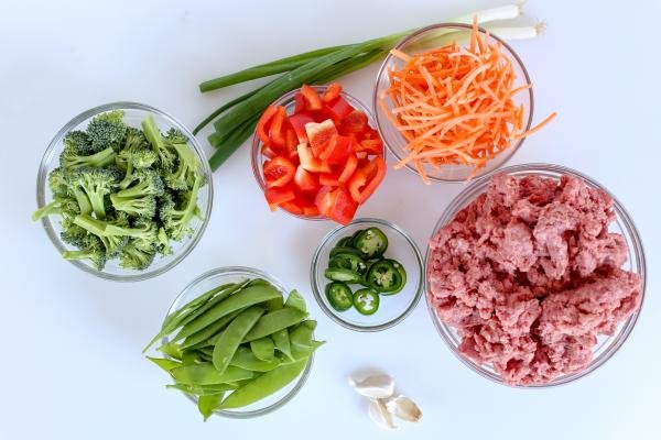 Ingredients for stir fry