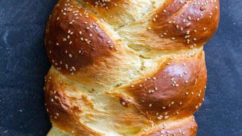 Brioche bread broken apart