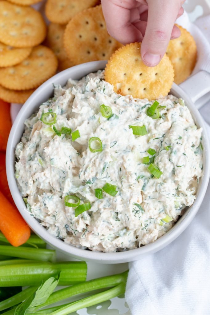 Canned Salmon Dip in a bowl