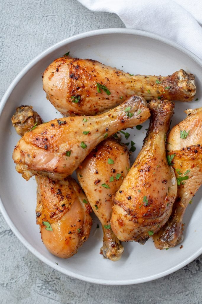 Baked Chicken Legs in a plate