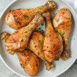 Baked Chicken Legs in a plate