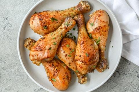 Baked Chicken Legs in a plate