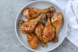 Baked Chicken Legs on a plate