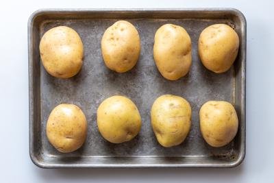 potatoes on a baking dish